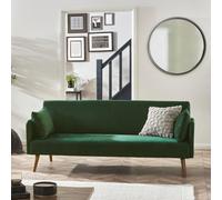 Julian Bowen Andi Upholstered 3 Seater Sofa Bed - Green Velvet