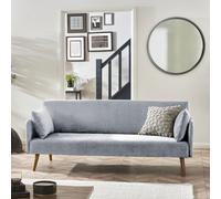 Julian Bowen Andi Upholstered 3 Seater Sofa Bed - Grey Velvet