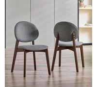 Julian Bowen Artemis Pair of Fabric Dining Chairs - Grey