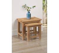 Julian Bowen Astoria Oak Nest of Tables Set of 2 - Wood - Wilko