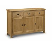Julian Bowen Astoria Waxed Oak 3 Drawer 3 Door Sideboard