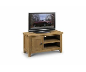 Julian Bowen Astoria Waxed Solid Oak 1 Cupboard 2 Shelf TV Unit