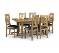 Julian Bowen Astoria Waxed Solid Oak Extending Dining Table