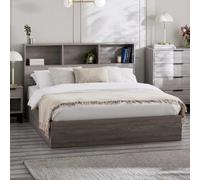 Julian Bowen Bali King Size Grey Oak Storage Ottoman Bed - Wood - Wilko