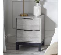 Julian Bowen Bali 2 Drawer Bedside - Grey Oak