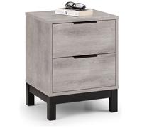 Julian Bowen Bali 2 Drawer Grey Oak Bedside Table - Wood - Wilko