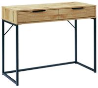 Bali Dressing Table 2 Drawer Desk Oak - Julian Bowen | TJ Hughes