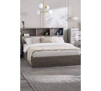 Julian Bowen Bali Double Grey Oak Storage Ottoman Bed - Wood - Wilko