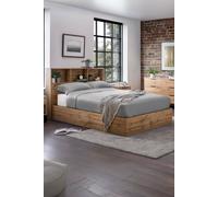Julian Bowen Bali Ottoman Storage 150cm King Bed - Light Oak, Brown