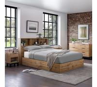 Julian Bowen Bali Double Wooden Ottoman Bed - Oak