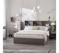 Julian Bowen Bali Kingsize Wooden Ottoman Bed - Grey
