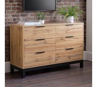 Julian Bowen Bali Wide 6 Drawer Chest - Oak