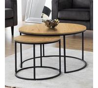 Julian Bowen Bellini Round Nesting Coffee Table - Oak