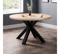 Julian Bowen Berwick 4 Seater Round Dining Table - Black - Wilko