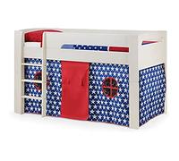 Julian Bowen Blue Star Tent for Pluto Bunk Bed - H81 x W180 x D1.5cm | Minimalist Children's Play Tent for Pluto Bunk Bed, Children's Bedroom, Linen-Style Upholstery, No Assembly Needed