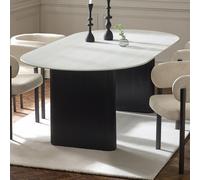 Julian Bowen Bolivia Glass 6 Seater Dining Table - White