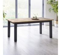 Julian Bowen Bordeaux 6 Seater Extending Dining Table Dark Grey - Wilko