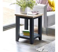 Julian Bowen Bordeaux Side Table - Dark Grey And Oak