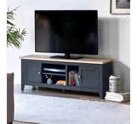 Julian Bowen Bordeaux Tv Unit - Dark Grey And Oak