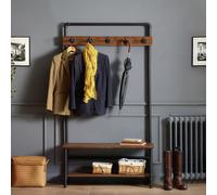 Julian Bowen Boston Hallway Stand With Bench, Black