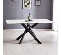 Julian Bowen Bradley White Marble Dining Table