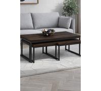 Julian Bowen Brooklyn Nesting Coffee Tables Dark Oak