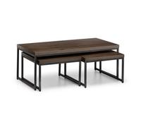 Julian Bowen Brooklyn Nesting Coffee Tables Dark Oak, Brown