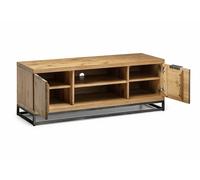 Julian Bowen Brooklyn Soild Oak 2 Cupboard 2 Shelf TV Unit