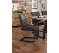 Julian Bowen Brooklyn Set of 2 Brown Dining Chair - Multi - Wilko