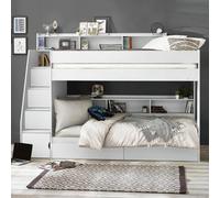 Julian Bowen Camelot Staircase 90Cm Single White Bunk Bed