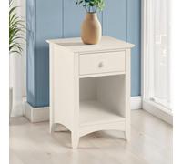 Julian Bowen Cameo 1 Drawer Bedside - Stone White