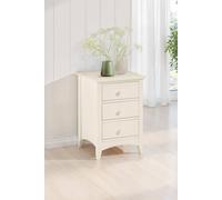 Julian Bowen Cameo 3 Drawer Bedside Table in Off-White Julian Bowen Off-White