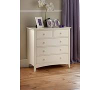 Julian Bowen Cameo 5 Drawer Stone White Chest of Drawers - Wilko