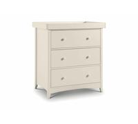 Julian Bowen Cameo Stone White Solid Pine 3 Drawer Changing Station