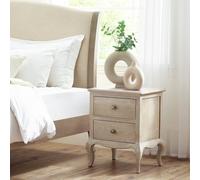 Julian Bowen Camille 2 Drawer Bedside Table - Light Wood