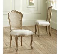 Julian Bowen Camille Pair of Solid Wood Chairs - Light Oak