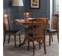 Julian Bowen Canterbury Round To Oval Extending Table - Mahogany