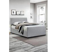 Julian Bowen Capri Fabric Bed Frame With Drawers Grey