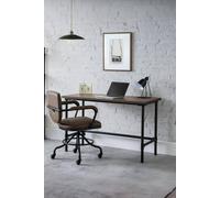 Julian Bowen Carnegie Pipe Desk - Mocha Elm And Black