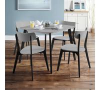 Julian Bowen Set Of 4 Casa Dining Chairs Grey/Black, Grey
