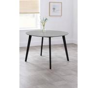 Julian Bowen Casa Round Dining Table - Grey/Black, Grey