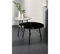 Julian Bowen Casper Round Side Tables (Set of 2) in Black Julian Bowen Black