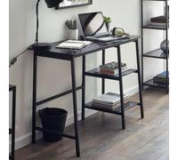 Julian Bowen Chicago Smoked Glass Desk Black - Size: 45 x 104 x 72cm - Wilko