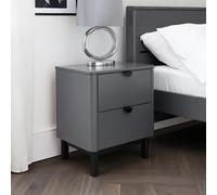 Julian Bowen Chloe 2 Drawer Storm Grey Bedside Table - Wilko