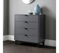 Julian Bowen Chole 4 Drawer Chest - Dark Grey