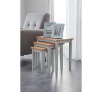 Julian Bowen Cleo Nest Of Tables 2 Tone Grey & Oak