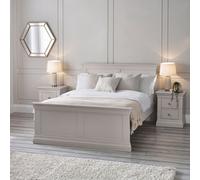 Julian Bowen Clermont 150Cm King Light Grey Wooden Bed