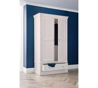 Julian Bowen Clermont 2 Door 1 Drawer Wardrobe Light Grey