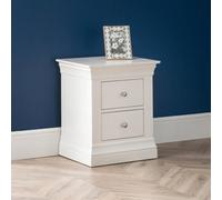 Julian Bowen Clermont 2 Drawer Bedside - Surf White