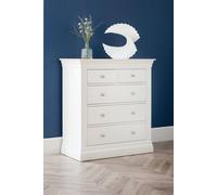 Julian Bowen Clermont 5 Drawer Surf White Chest of Drawers - Wilko